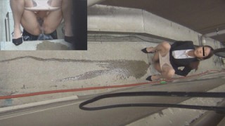 ビル街Peeping！ＯＬこっそりションベン